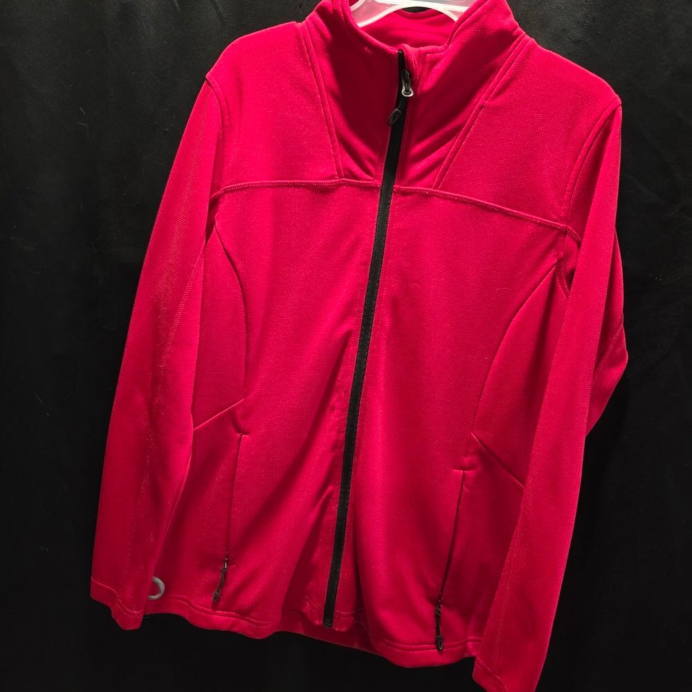 North End Full Zip Fleece Jacket L Raspberry 100% Poly Women's Athletic